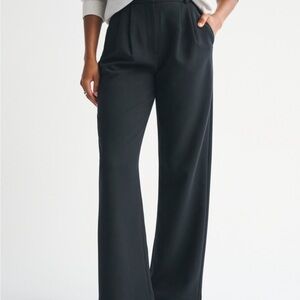 Abercrombie & Fitch Curvy Sloane Black Wide-Leg Pants